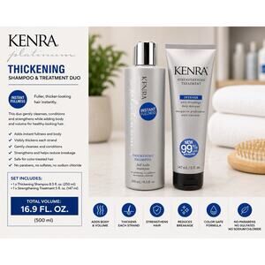 Kenra Platinum Thickening Shampoo & Strengthening Treatment Duo